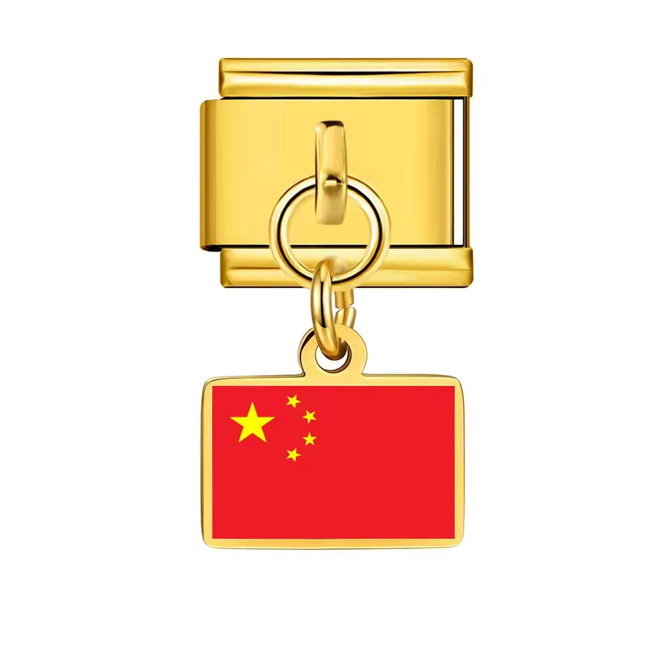 "Support Your Country" World Cup Flag Charm Bracelet