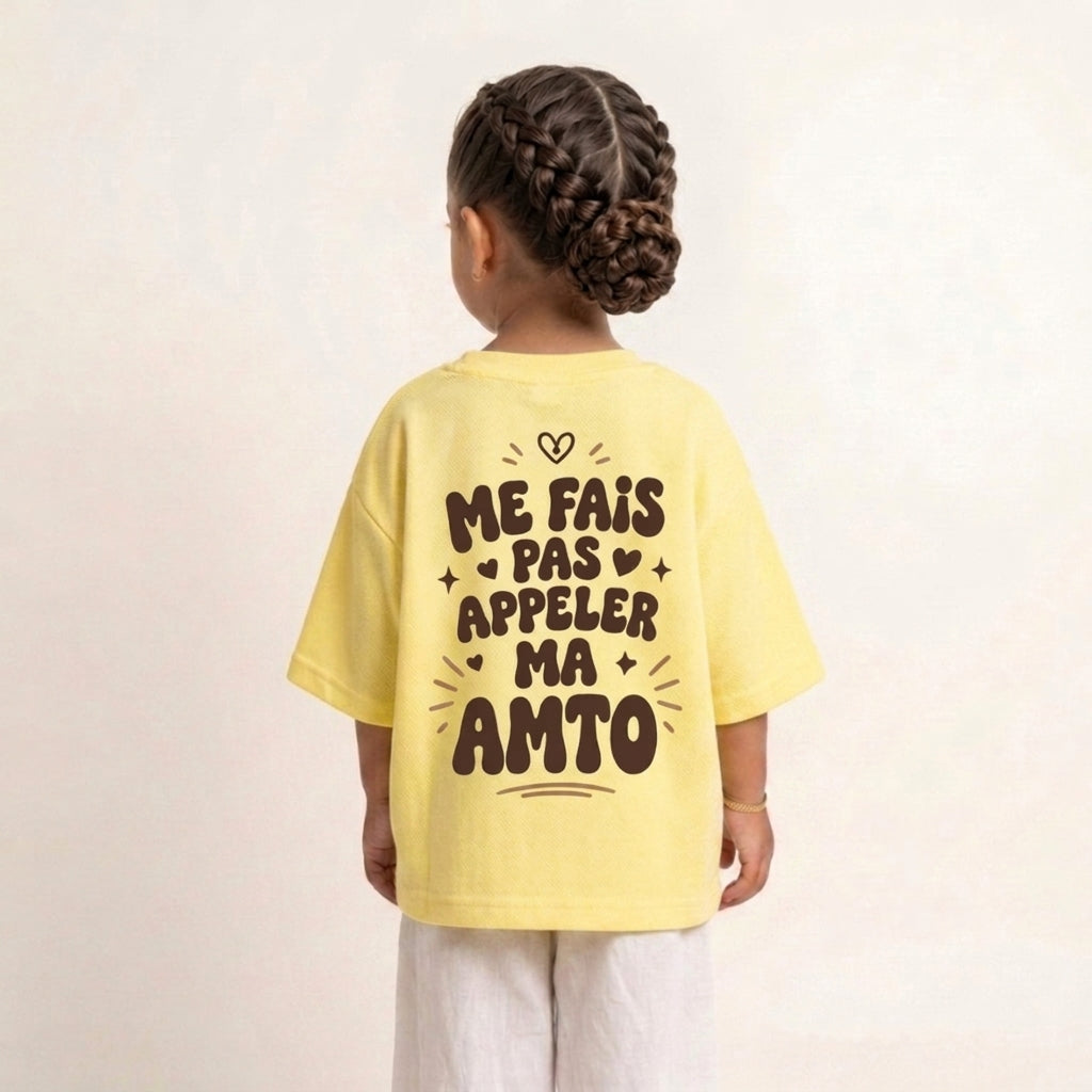 "ME FAIS PAS APPELER MA AMTO" KIDS Tee