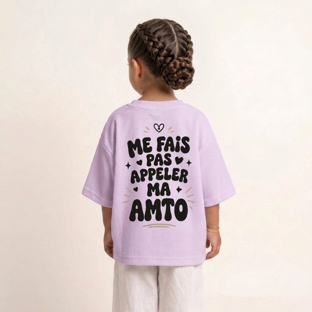 "ME FAIS PAS APPELER MA AMTO" KIDS Tee