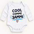 "COOL COMME 3AMMI" NEWBORN ONESIE LONG SLEEVE