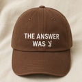 "THE ANSWER WAS PEACE" Kids Cap