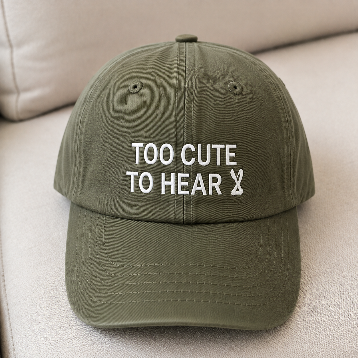 "TOO CUTE" Kids Cap