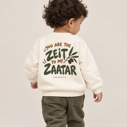 "You are the Zeit to my Zaatar" KIDS Long Sleeves