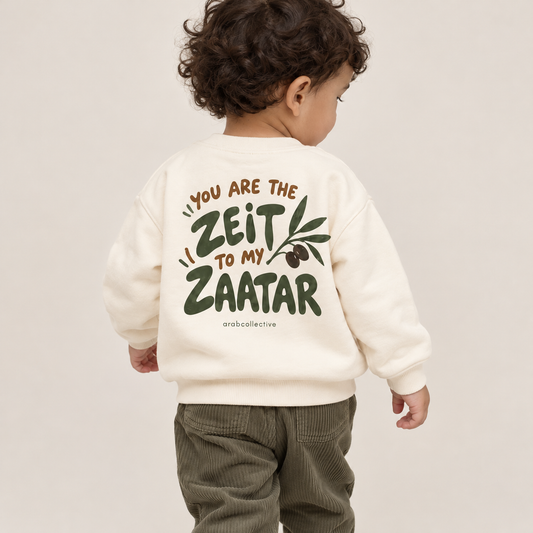 سويت شيرت أطفال برقبة دائرية «You are the Zeit to my Zaatar»