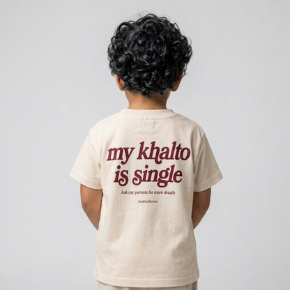 "MY KHALTO IS SINGLE" KIDS Tee - ArabCollective