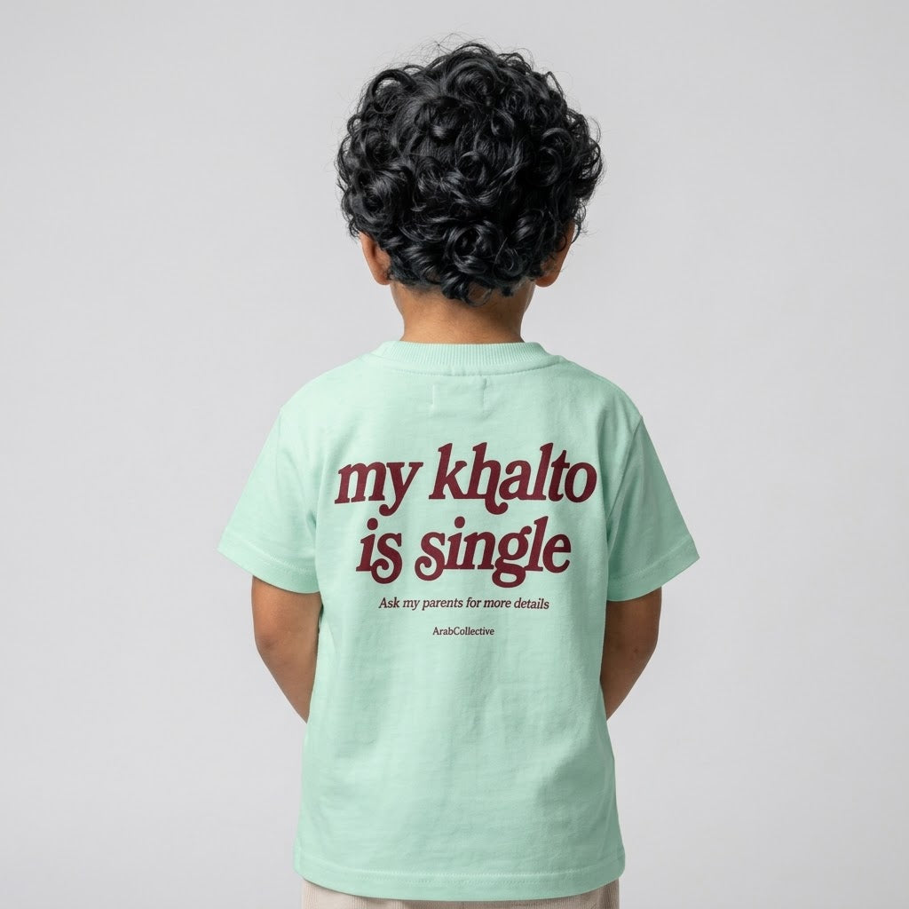 "MY KHALTO IS SINGLE" KIDS Tee - ArabCollective