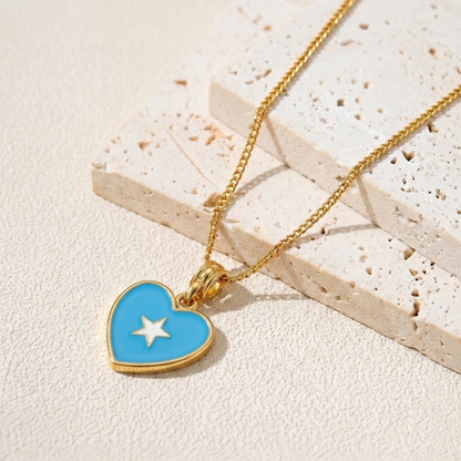 Arab Country Flag Heart Necklace