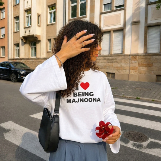 I Love Being Majnoona Long-Sleeve Tee