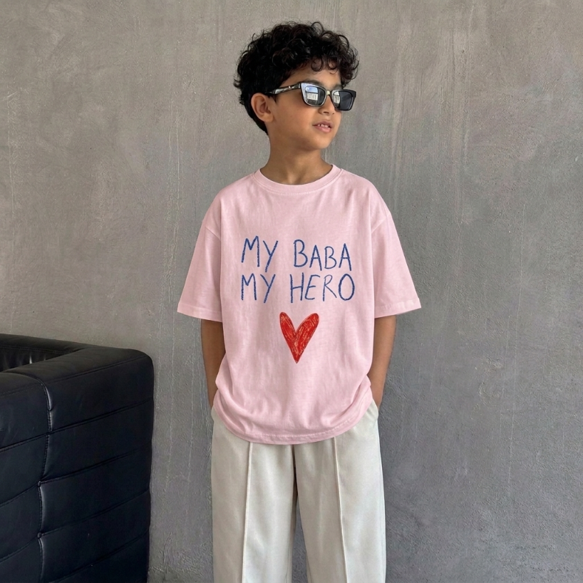 "BABA, MY HERO" KIDS Tee