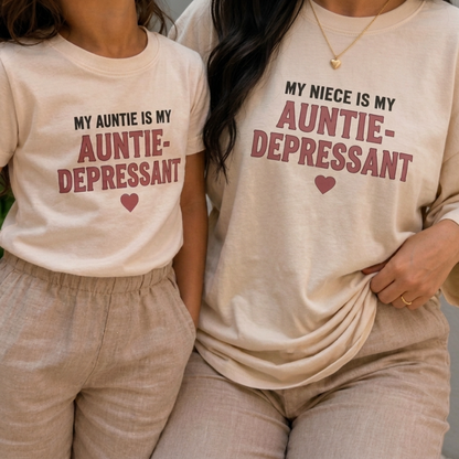"AUNTIE-DEPRESSANT" KIDS Tee