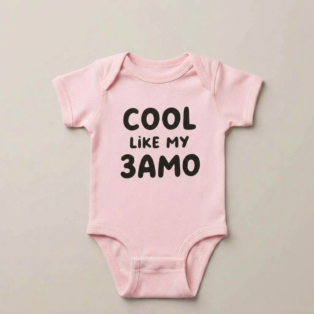 "COOL LIKE MY 3AMO" NEWBORN Bodysuit