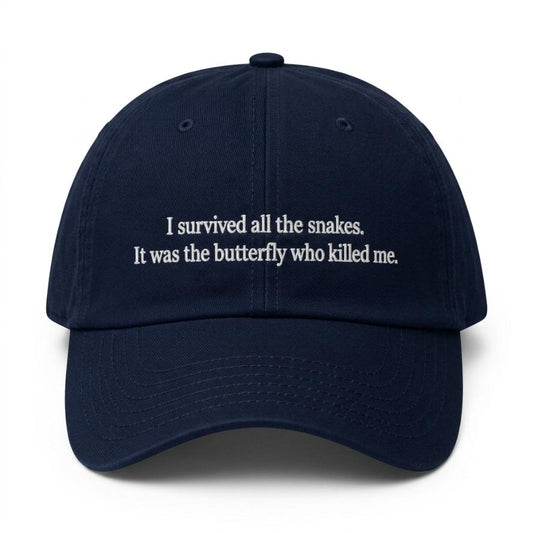 "I survived the snakes" Cap