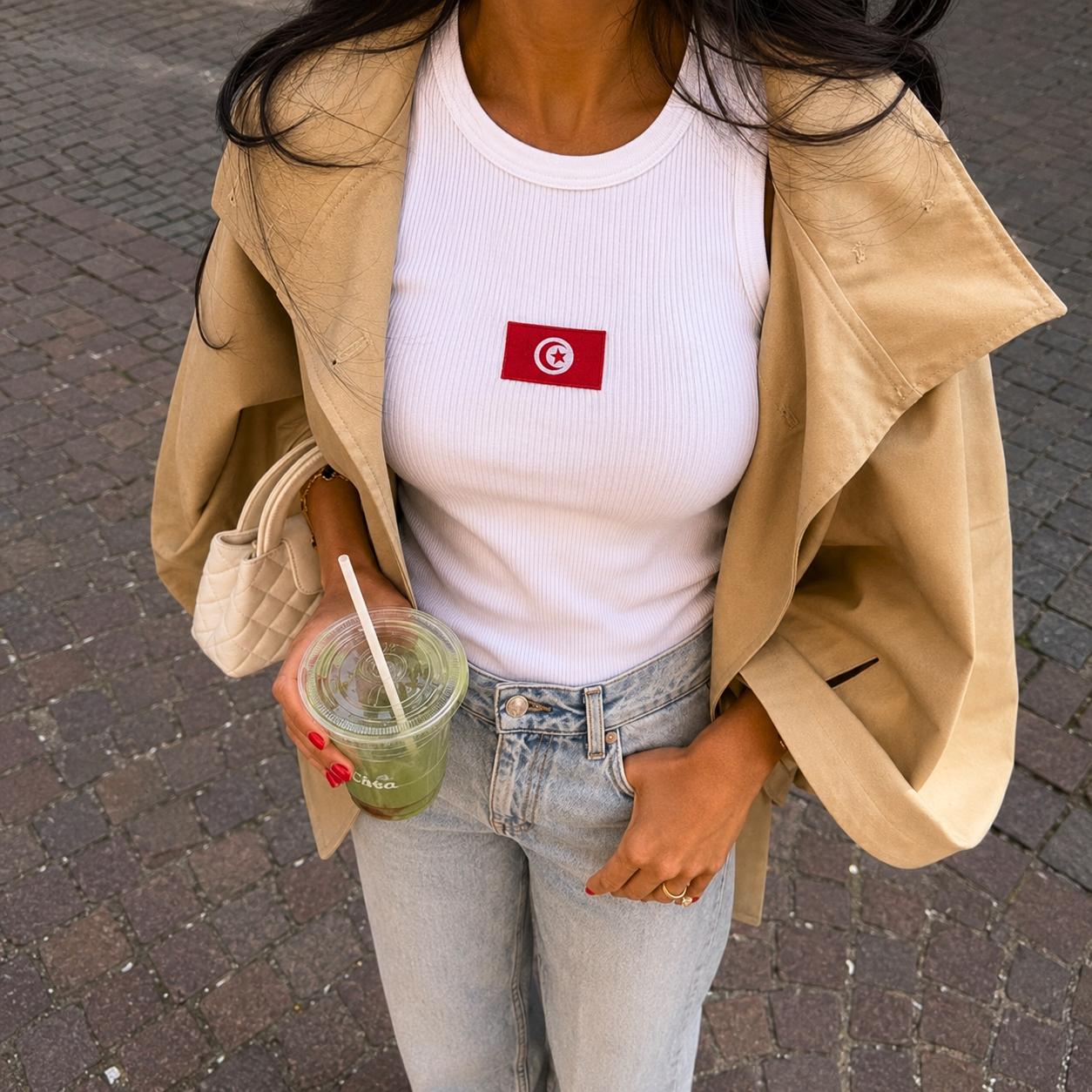 Tunisia Flag Tank Top