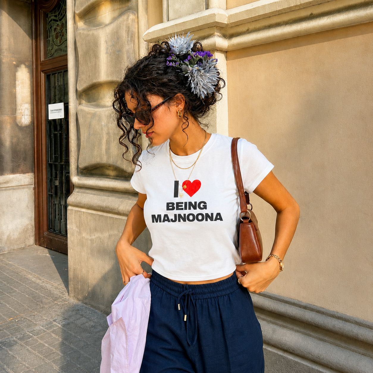 "I❤️ BEING MAJNOONA" Baby Tee