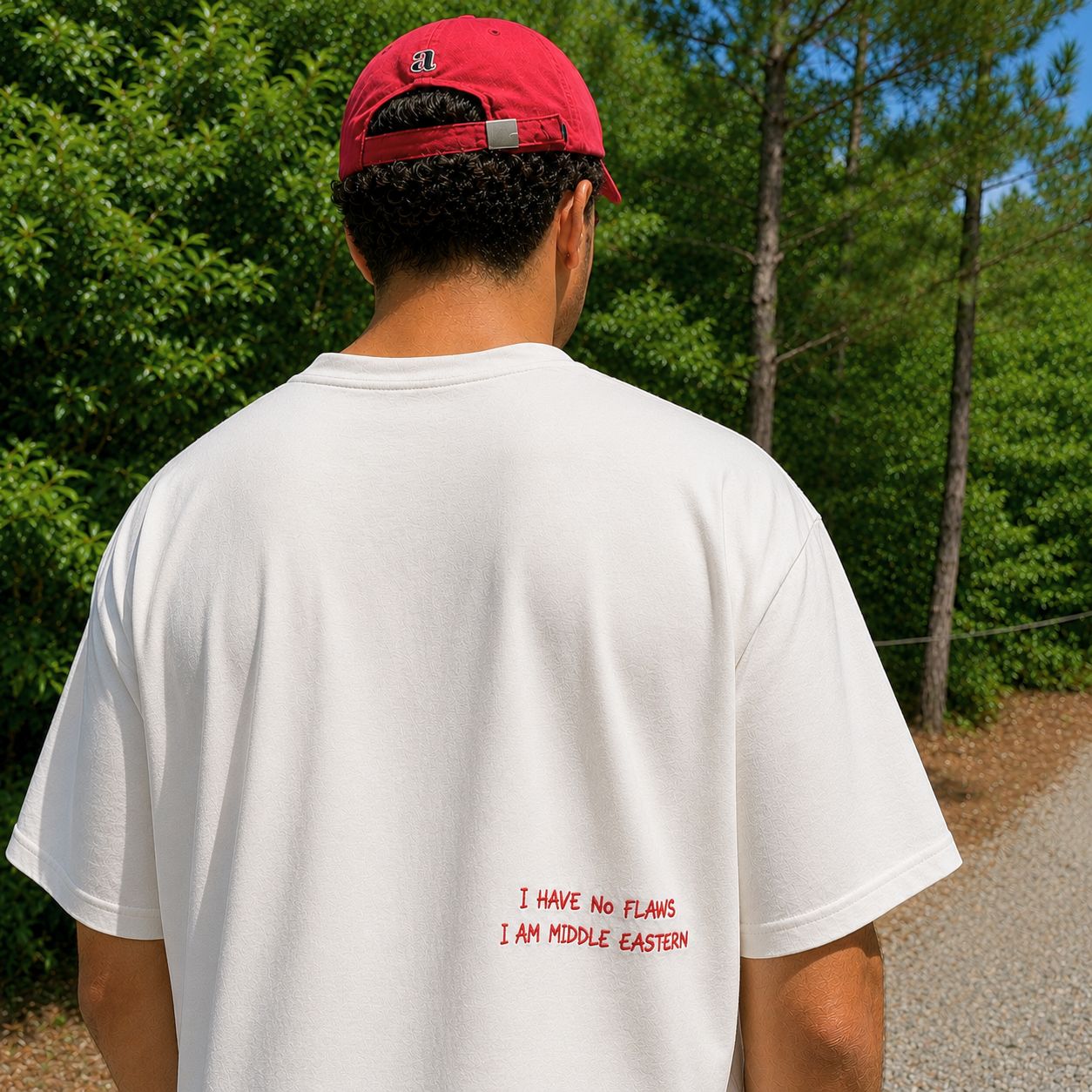 "I HAVE NO FLAWS I AM MIDDLE EASTERN" Tee