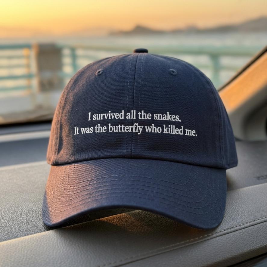 "I survived the snakes" Cap